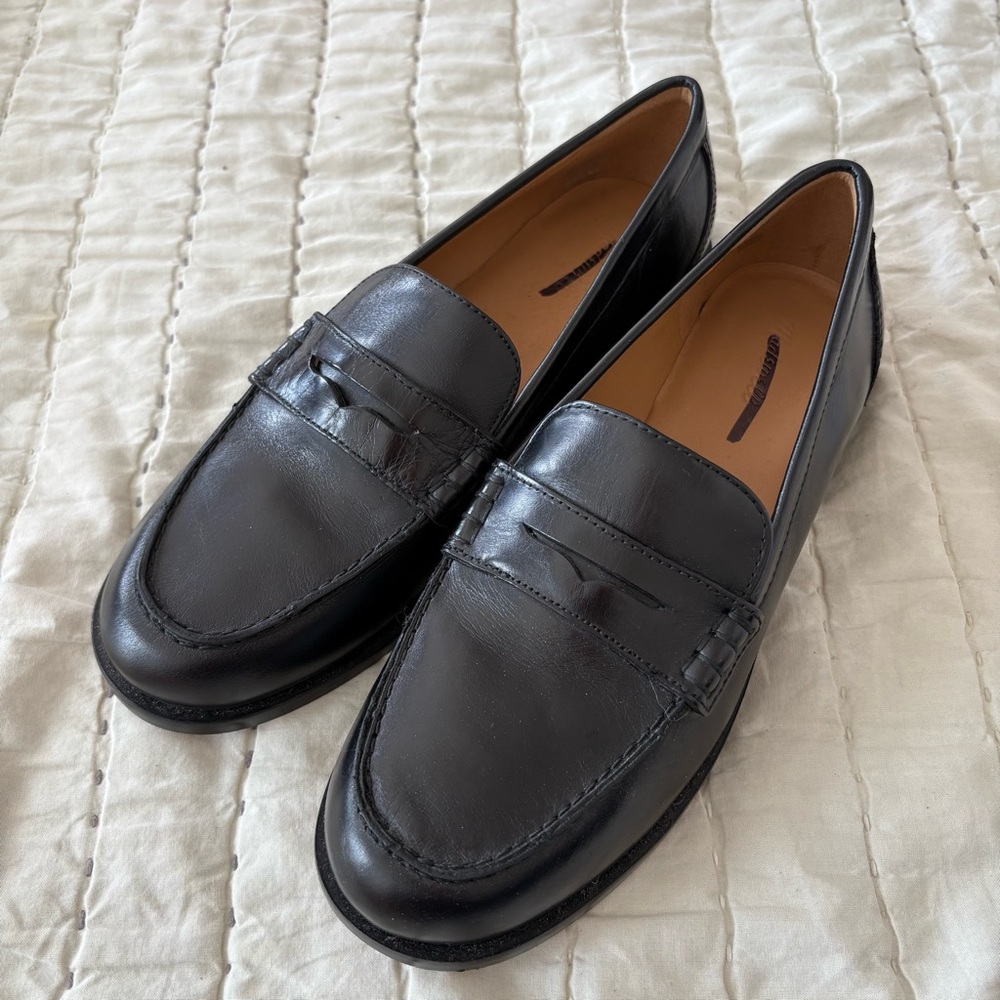 Madewell black  Leather loafers